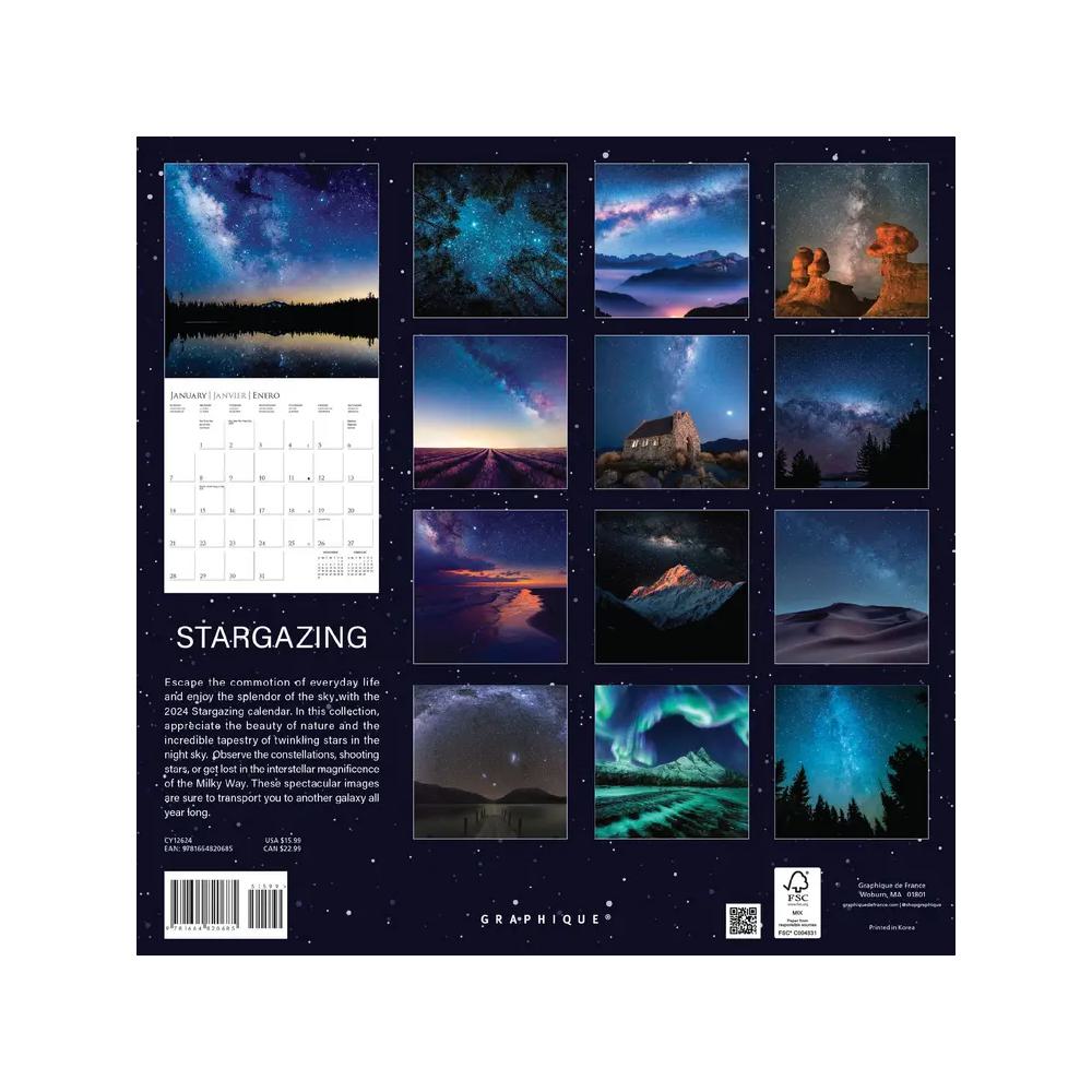 Graphique 2024 Calendar Stargazing